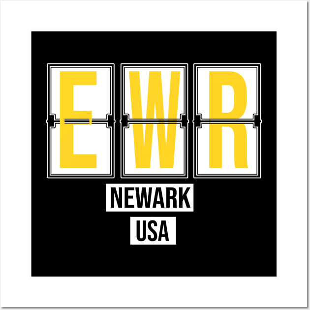 EWR - Newark Airport Code Souvenir or Gift Shirt Wall Art by HopeandHobby